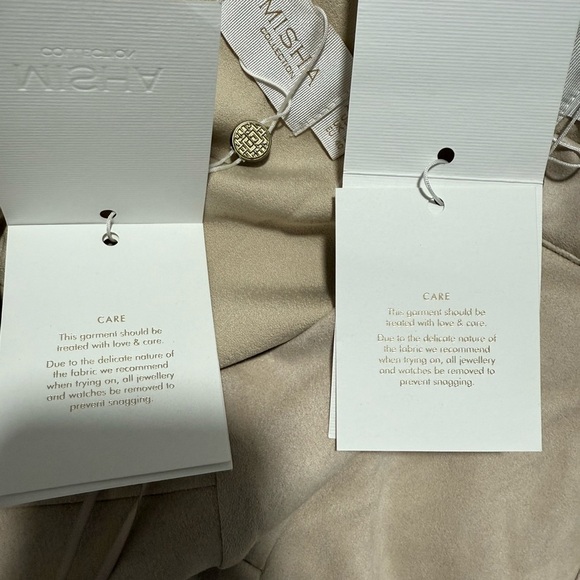 MISHA Dana Suede Top & Panette Pants Set in Buff, Size US 8, NWT - Picture 7 of 9